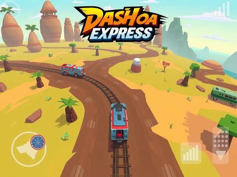Dash Goa Express gameplay screenshot showing racing through Indian landscape